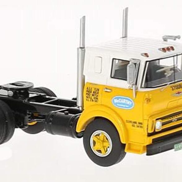 964 Chevy COE Steel Tilt Cab Single-Axle Tractor (Yellow/White)